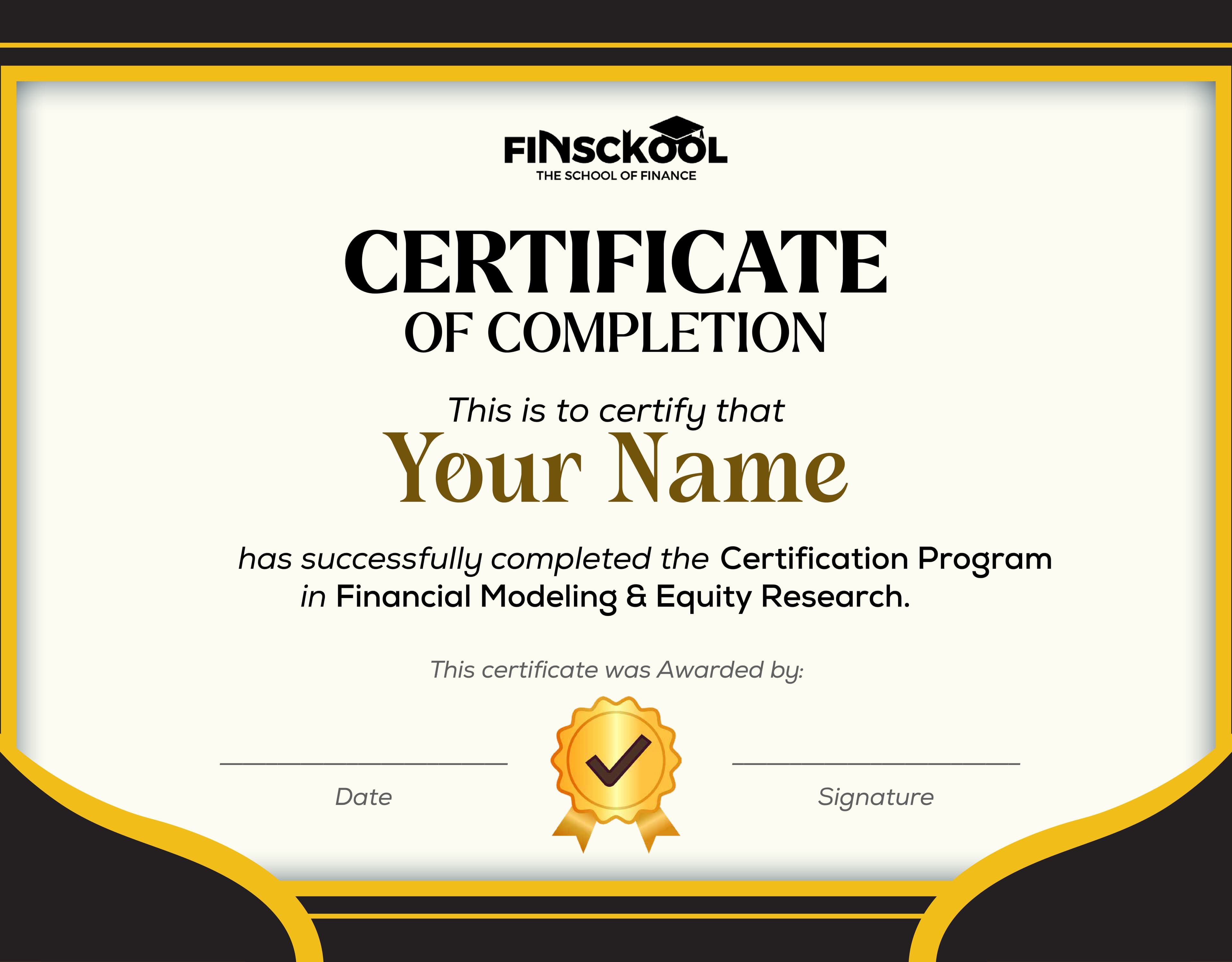 Certification Program Certificate